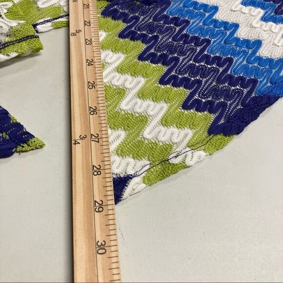 RUBY RD. Women’s Asymmetrical Shrug Cardigan Size Small Green Blue and White - Picture 4 of 8